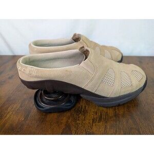 Z COIL Zueco Clog Orthopedic Comfort Tan Suede Slip On Women’s Size 9 US